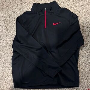 Nike Black Quarter-Zip with Red Logo